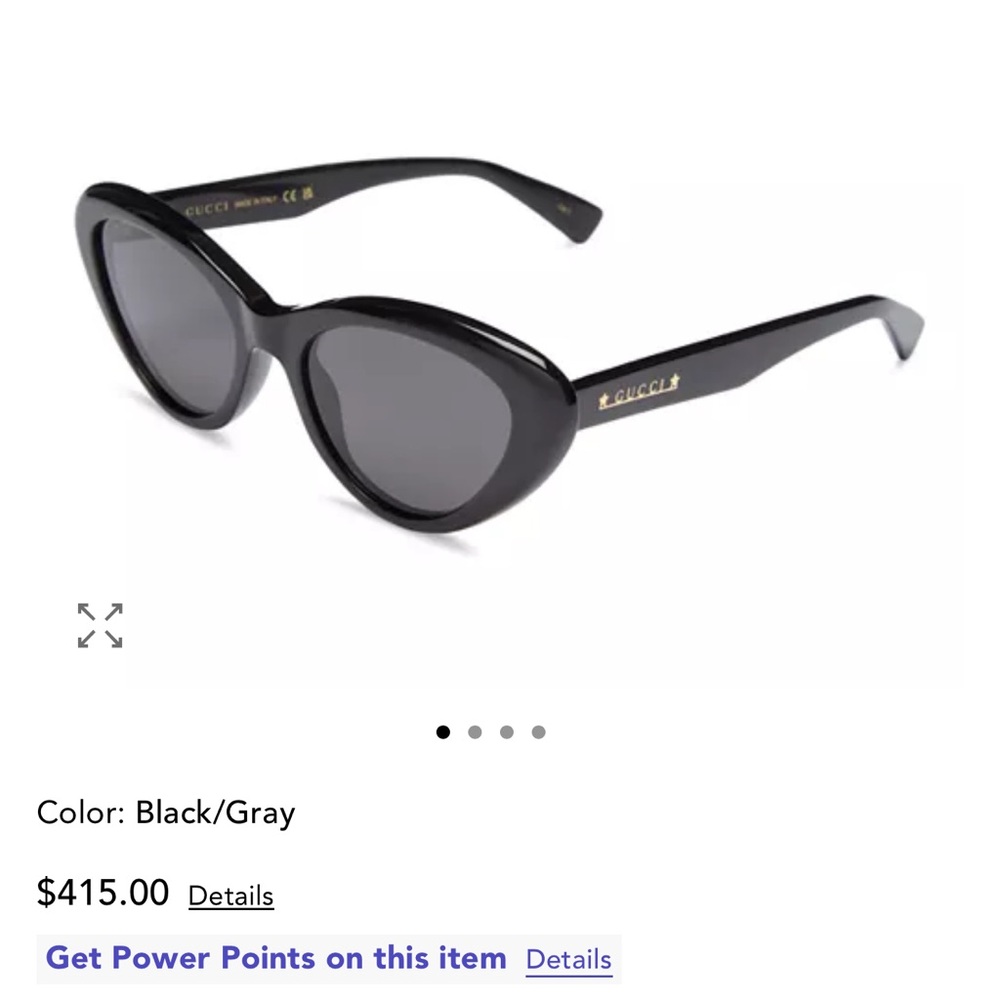 Gucci Black Cat Eye Sunglasses